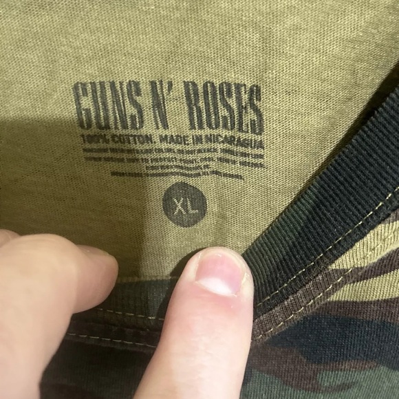 Guns N Roses Shirt Mens Extra Large XL Camouflage Rock Band Music. EXCELLENT - Picture 4 of 6